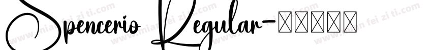 Spencerio Regular字体转换